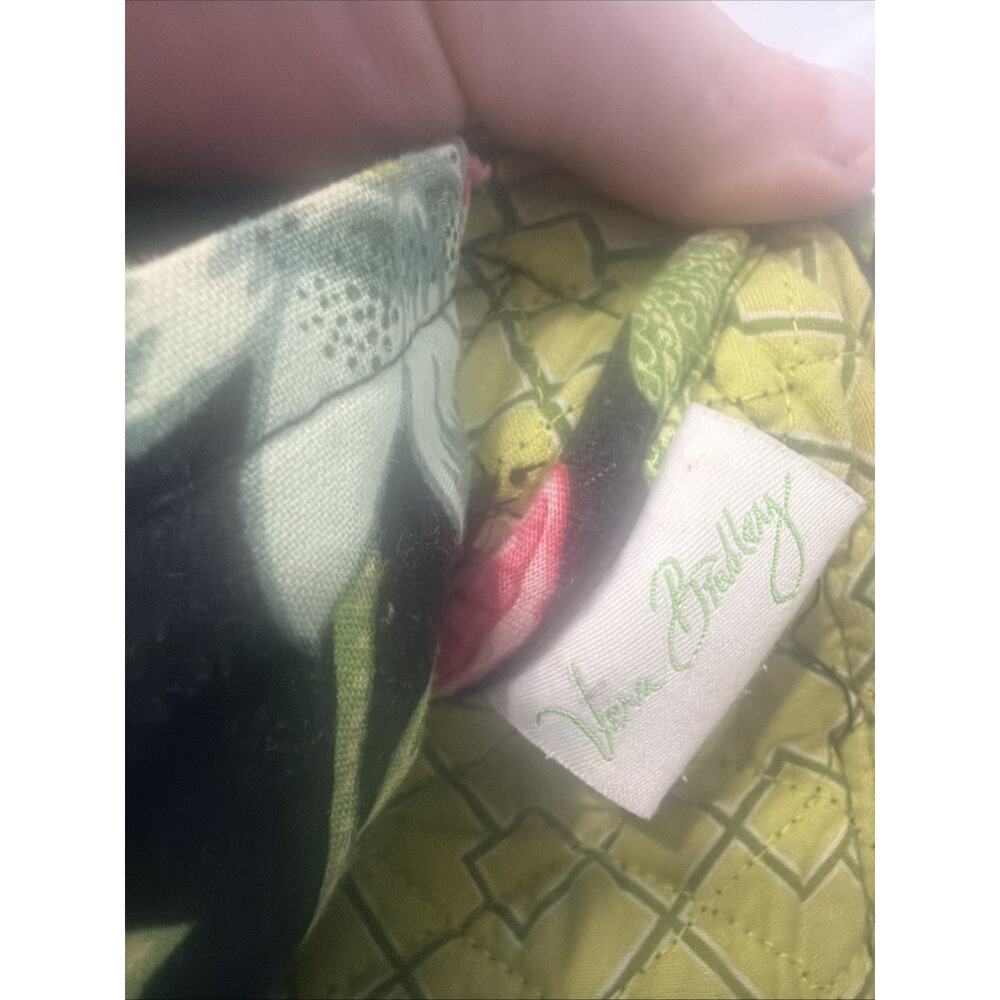 Vera Bradley Black Quilted Floral Crossbody with Pink and Green Flowers - Picture 3 of 3